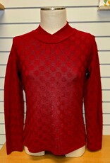 Picadilly Sunday Raspberry Crossover Neck Long Sleeve