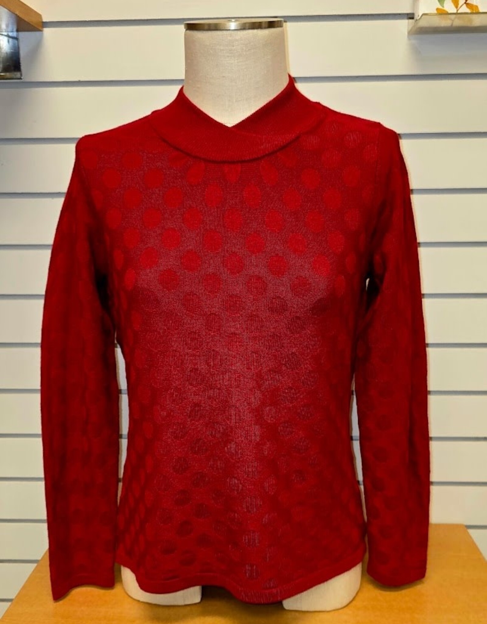 Picadilly Sunday Raspberry Crossover Neck Long Sleeve