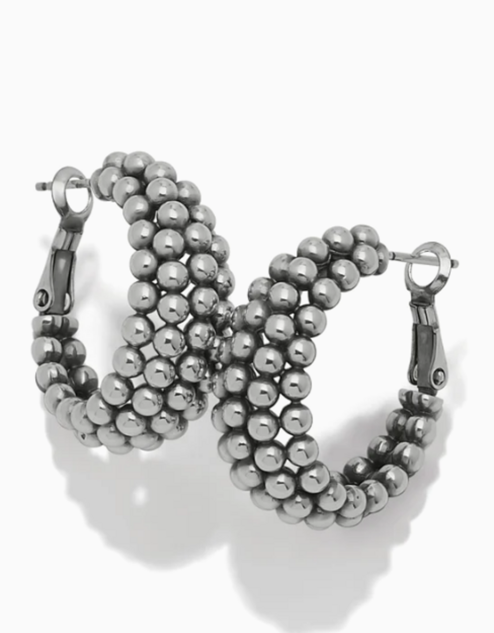 Brighton Brighton Silver Pretty Tough Blossom Hoop Earrings