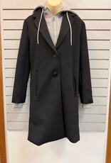 Dex Dex Black Button Up  With Grey Zip Up  Hooded Liner Coat