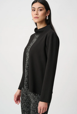 Joseph Ribkoff Joseph Ribkoff Black Jacquard Scuba Jersey Boxy Top