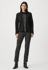 Joseph Ribkoff Joseph Ribkoff Black Jacquard Scuba Jersey Boxy Top