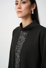 Joseph Ribkoff Joseph Ribkoff Black Jacquard Scuba Jersey Boxy Top