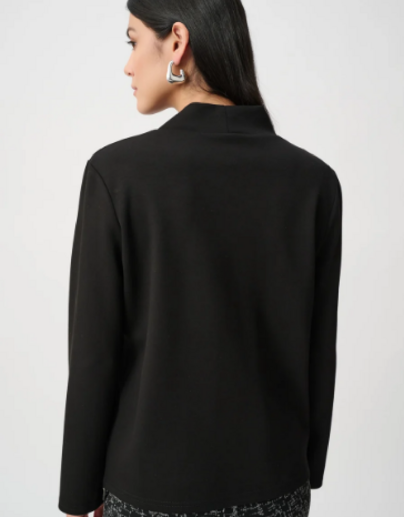Joseph Ribkoff Joseph Ribkoff Black Jacquard Scuba Jersey Boxy Top