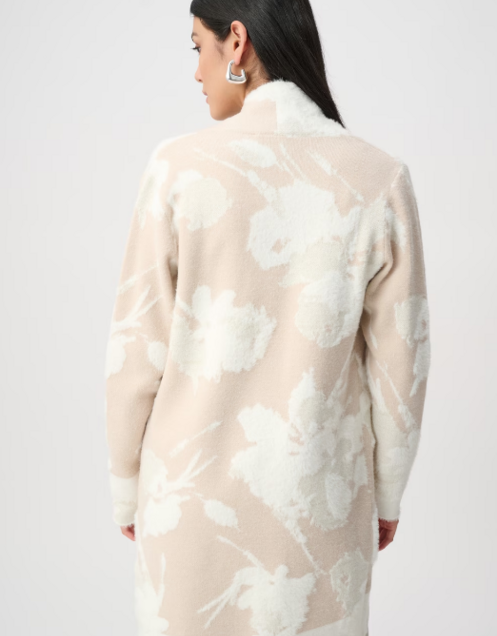 Joseph Ribkoff Joseph Ribkoff Oatmeal/Winter White Long Knit Cardigan Sweater