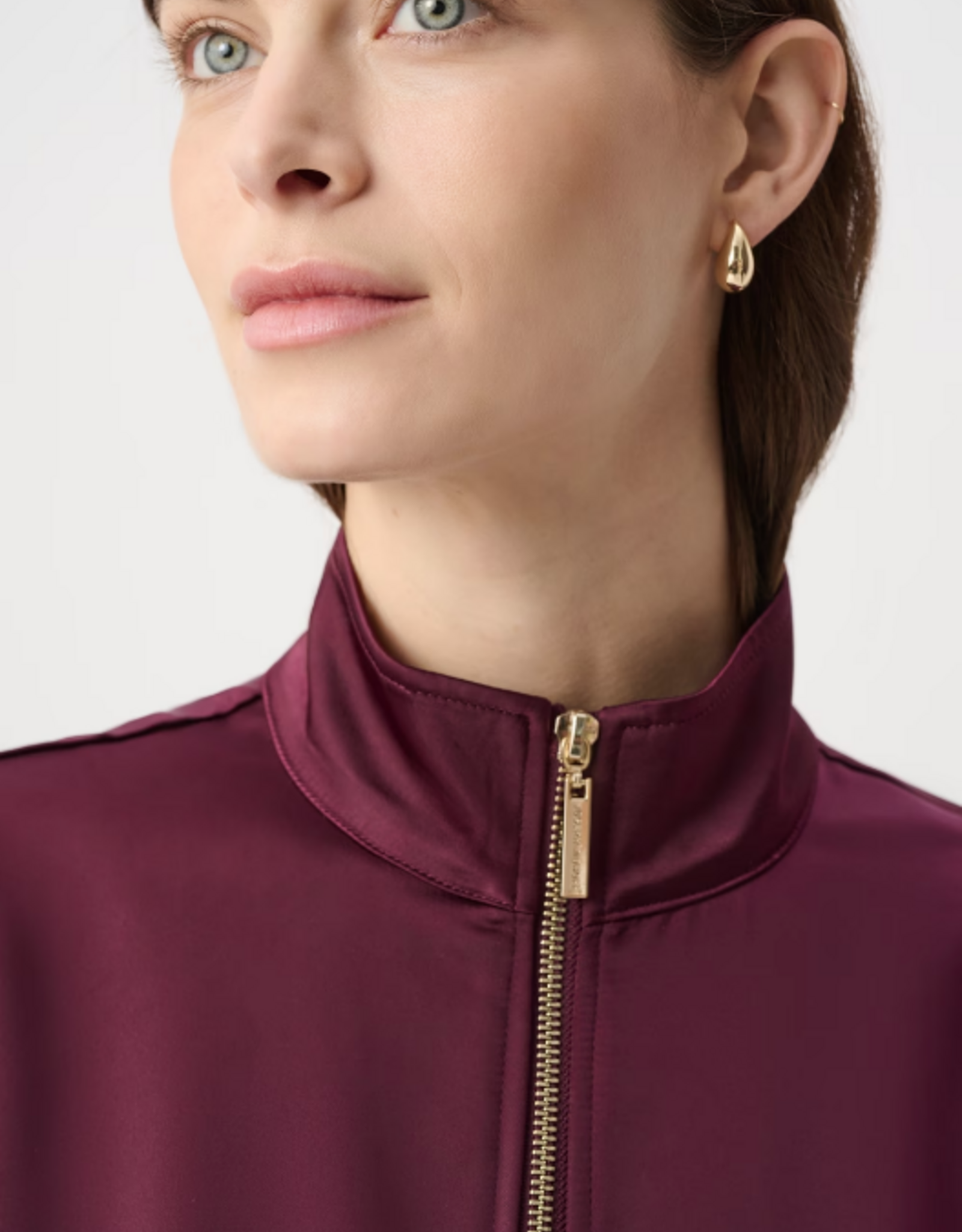 Joseph Ribkoff Joseph Ribkoff Elderberry Casual Long Sleeve Zippered Jacket