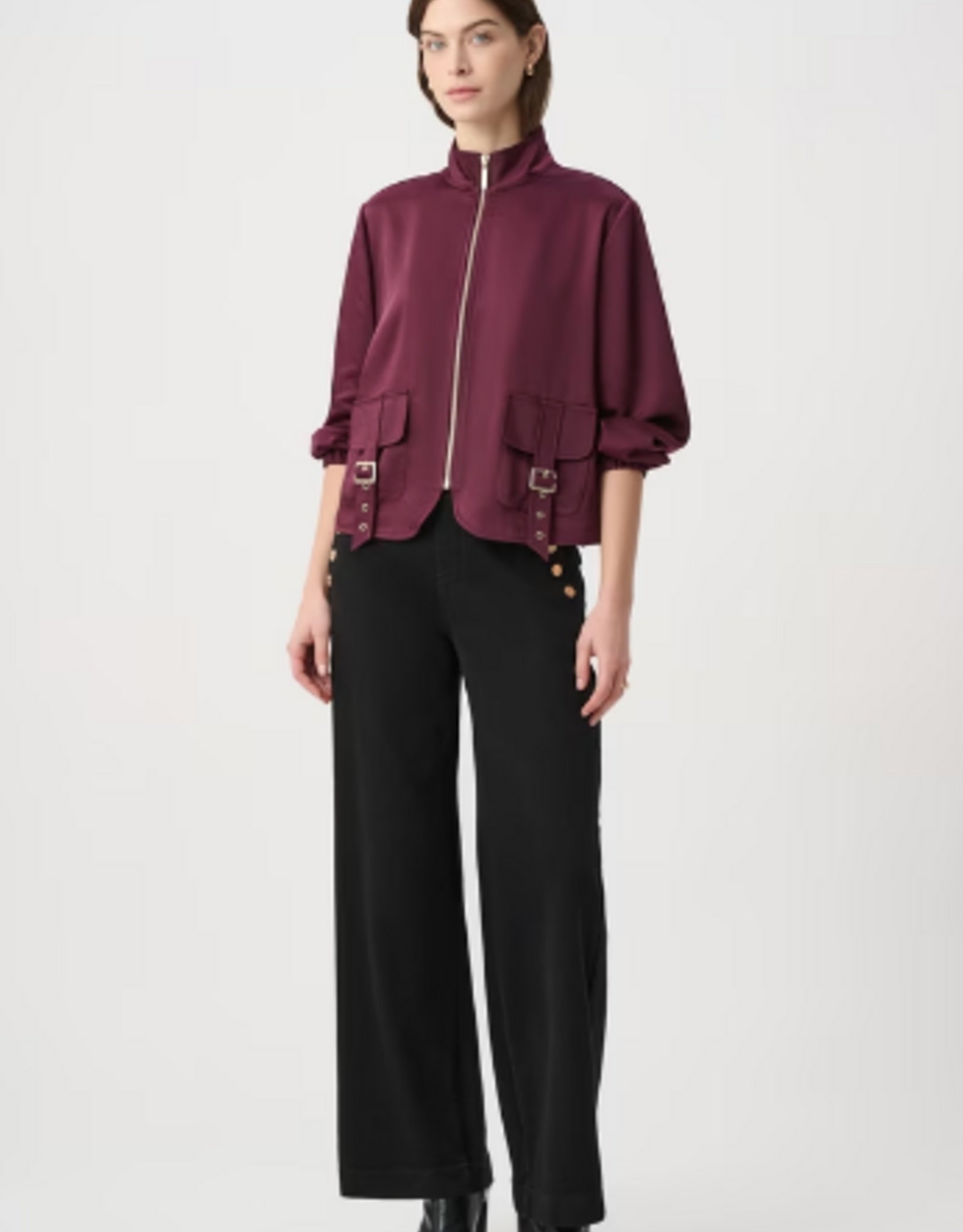 Joseph Ribkoff Joseph Ribkoff Elderberry Casual Long Sleeve Zippered Jacket