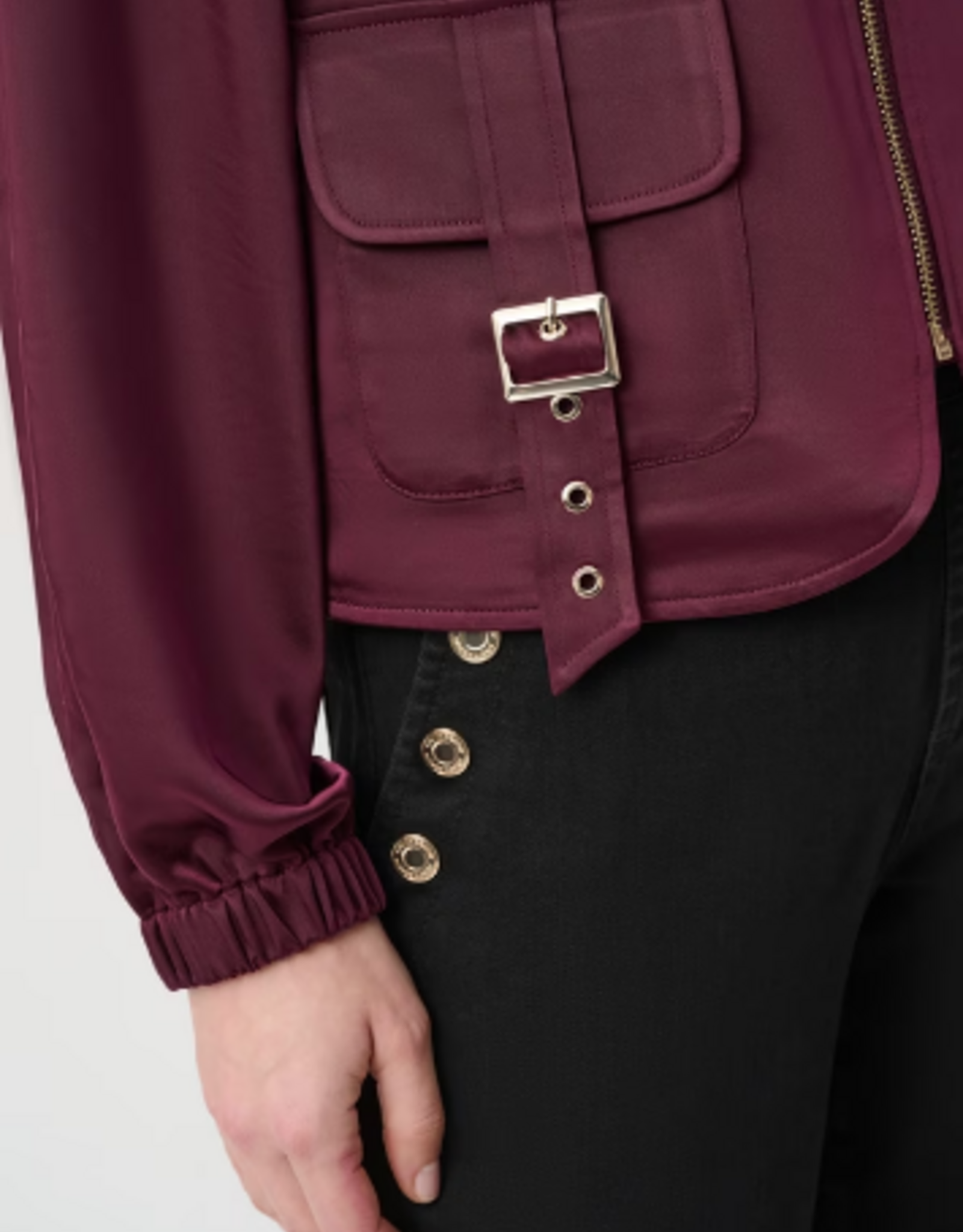 Joseph Ribkoff Joseph Ribkoff Elderberry Casual Long Sleeve Zippered Jacket