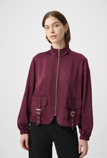 Joseph Ribkoff Joseph Ribkoff Elderberry Casual Long Sleeve Zippered Jacket