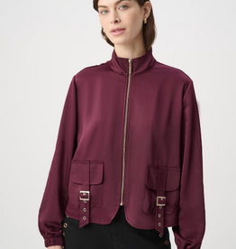 Joseph Ribkoff Joseph Ribkoff Elderberry Casual Long Sleeve Zippered Jacket