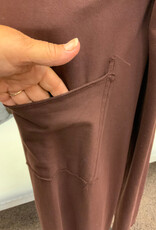 Cotton Lani Cotton Lani Chestnut Pull On Large Pocket Wide Leg Knit Pant