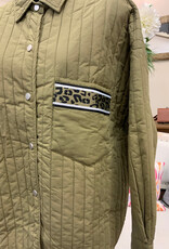 Shannon Passero Shannon Passero  5940 Logan Shirt Olive Snap Up Quilted long Sleeve Top