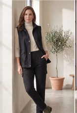 Wild Palms Wild Palms Black Women’s Stretch Denim Cargo Vest