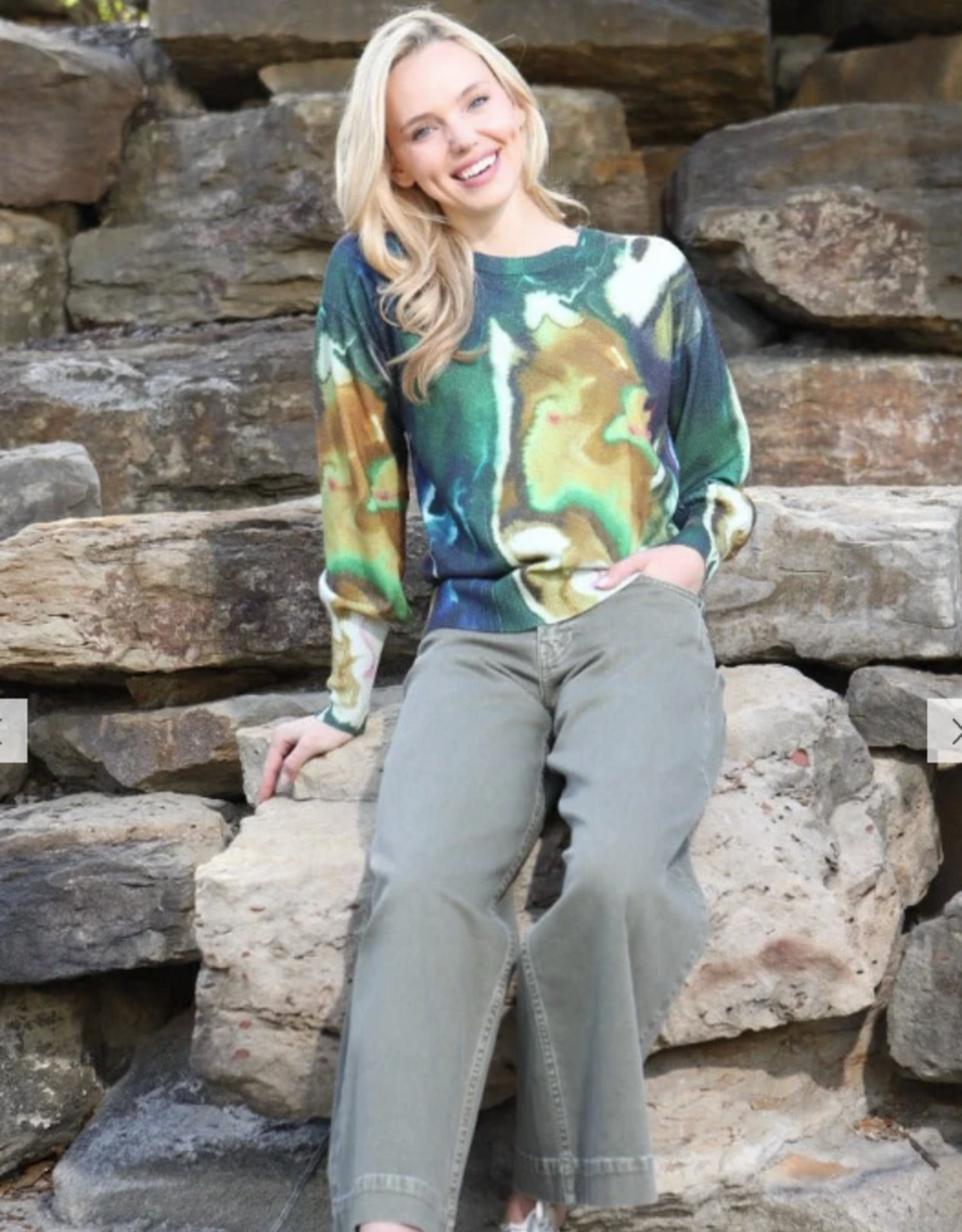 APNY APNY Olive The Godet Wide Leg Jean