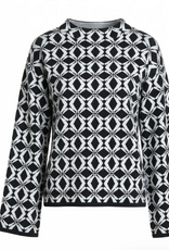 APNY APNY Blk/Wht Monochrome Funnel Neck Long Sleeve