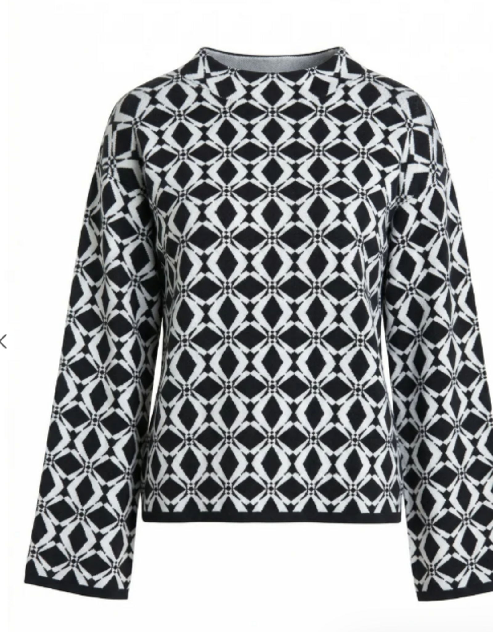 APNY APNY Blk/Wht Monochrome Funnel Neck Long Sleeve