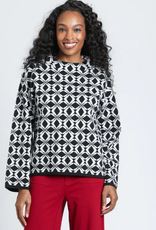 APNY APNY Blk/Wht Monochrome Funnel Neck Long Sleeve