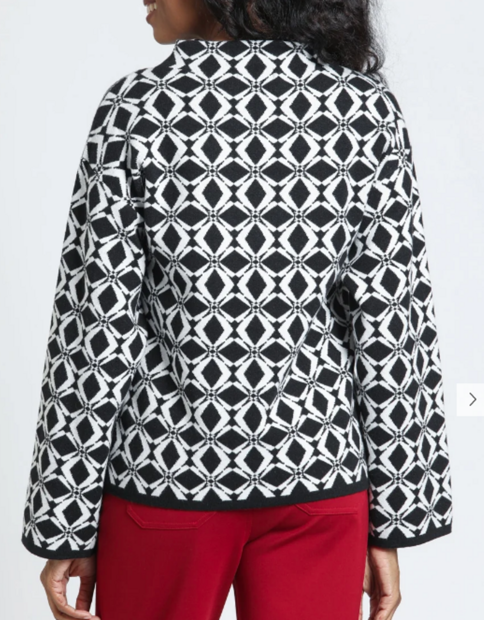 APNY APNY Blk/Wht Monochrome Funnel Neck Long Sleeve