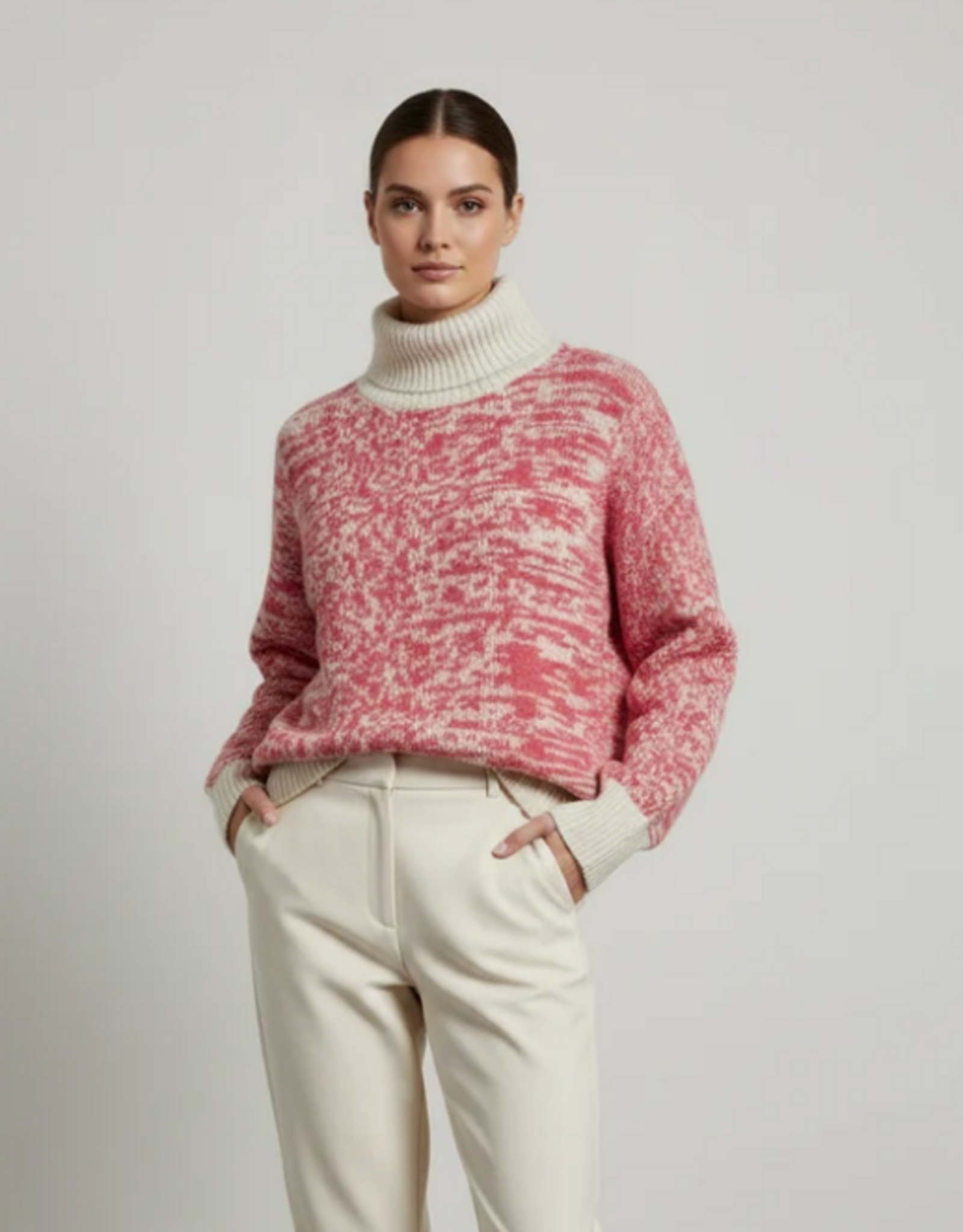 Shannon Passero Shannon Passero  Lipstick Red/Cream Scout Pullover Sweater