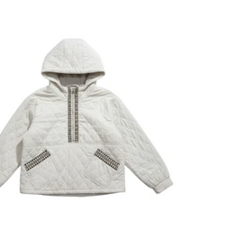 Shannon Passero Shannon Passero  Cream Alley Hooded Quilted Pullover Top