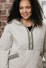 Shannon Passero Shannon Passero  5964  Cream Alley Hooded Quilted Pullover Top