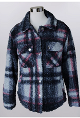 Keren Hart Keren Hart Grey/Navy Snap Up Jackets