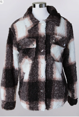 Keren Hart Keren Hart Brown/Cream Snap Up Jackets