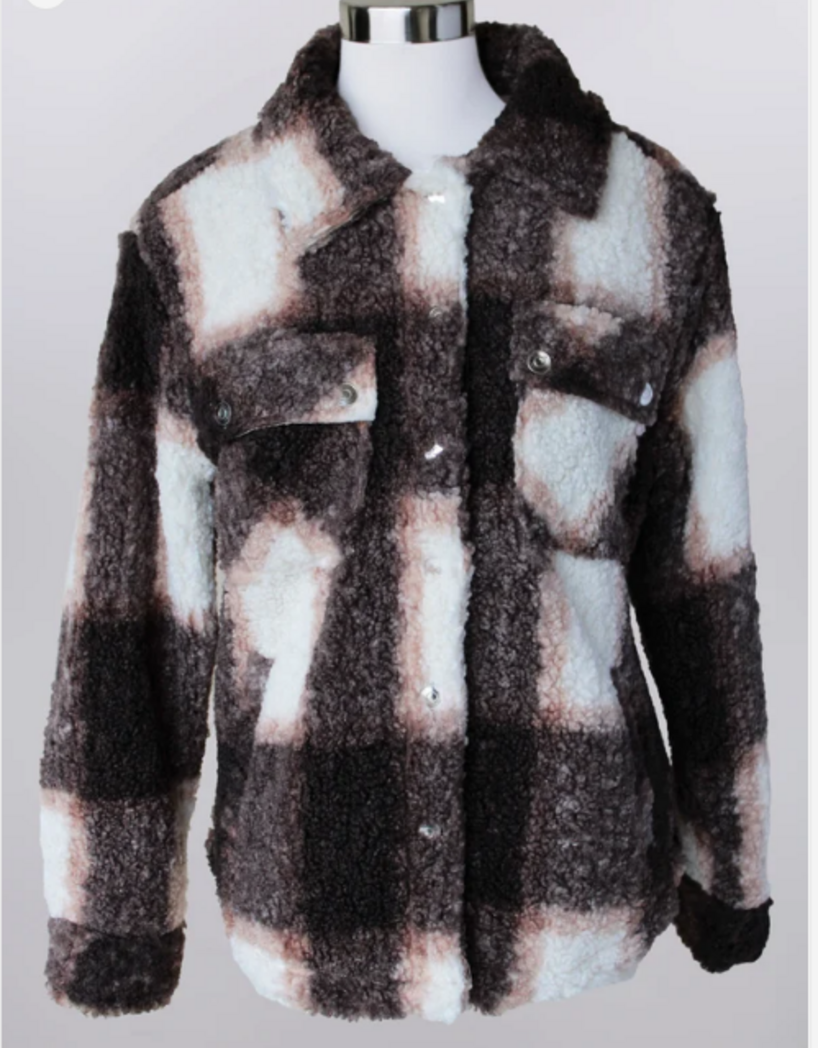 Keren Hart Keren Hart Brown/Cream Snap Up Jackets