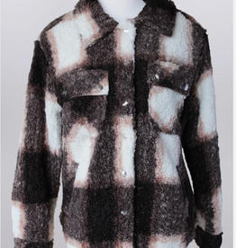 Keren Hart Keren Hart Brown/Cream Snap Up Jackets