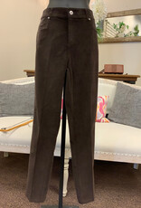 Lulu B Lulu B Chocolate Velour Straight Leg Pant