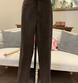Lulu B Lulu B Chocolate Velour Straight Leg Pant