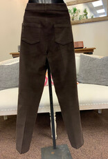Lulu B Lulu B Chocolate Velour Straight Leg Pant