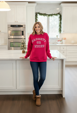 Simply Noelle Simply Noelle Red Naughty Or Nice Round Neck Long Sleeve Sweatshirt