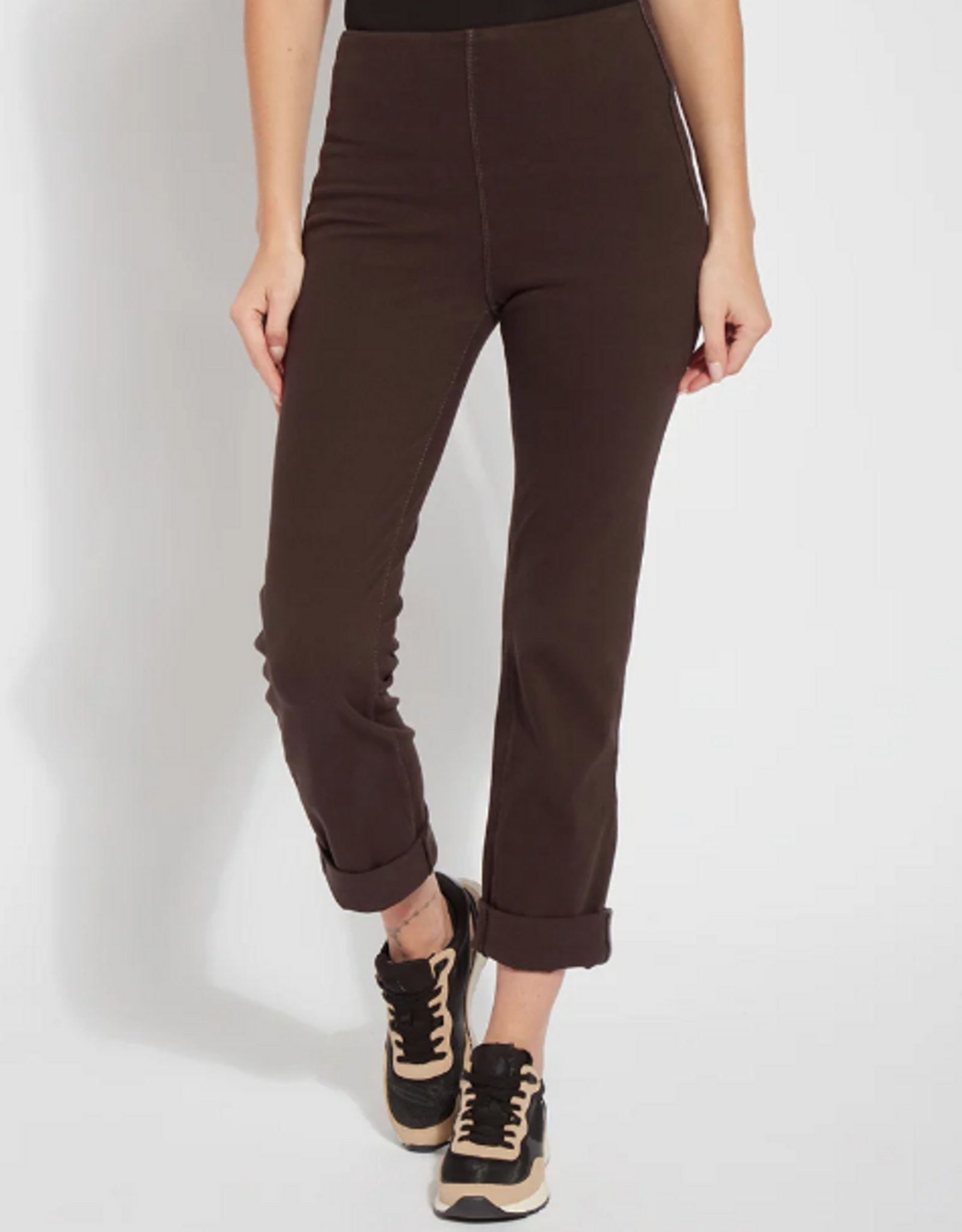 Lysse Lysse Double Espresso Boyfriend Denim Cuffed Denim Jean