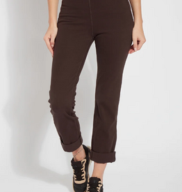 Lysse Lysse Double Espresso Boyfriend Denim Cuffed Denim Jean