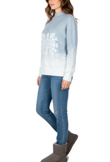 Simply Noelle Simply Noelle Grey/White Snow Flake Long Sleeve Sweater