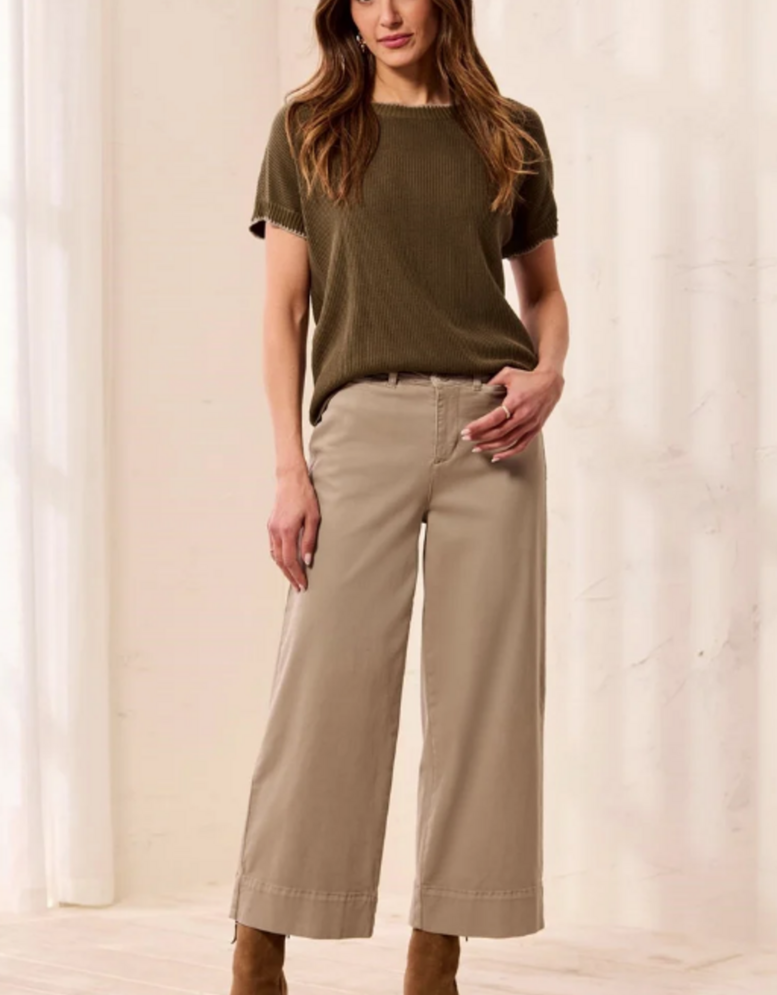 Tribal Tribal Comfort Stretch Palazzo Ankle Pant