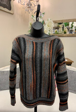 Tribal Tribal Yarn Dye Boat Neck L/S