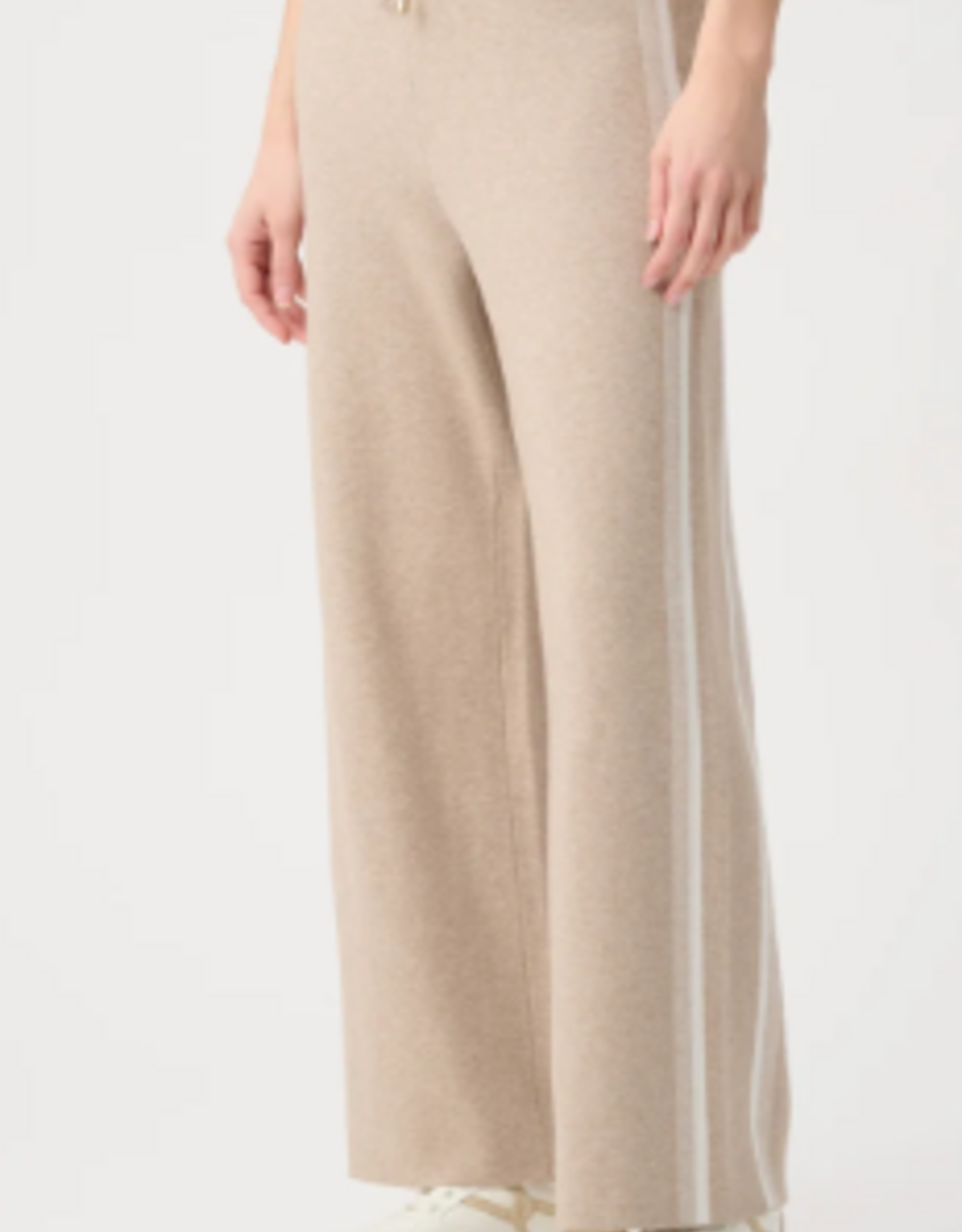 Joseph Ribkoff Joseph Ribkoff  Fawn/Winter White  Striped Wide Leg Sweater Pant