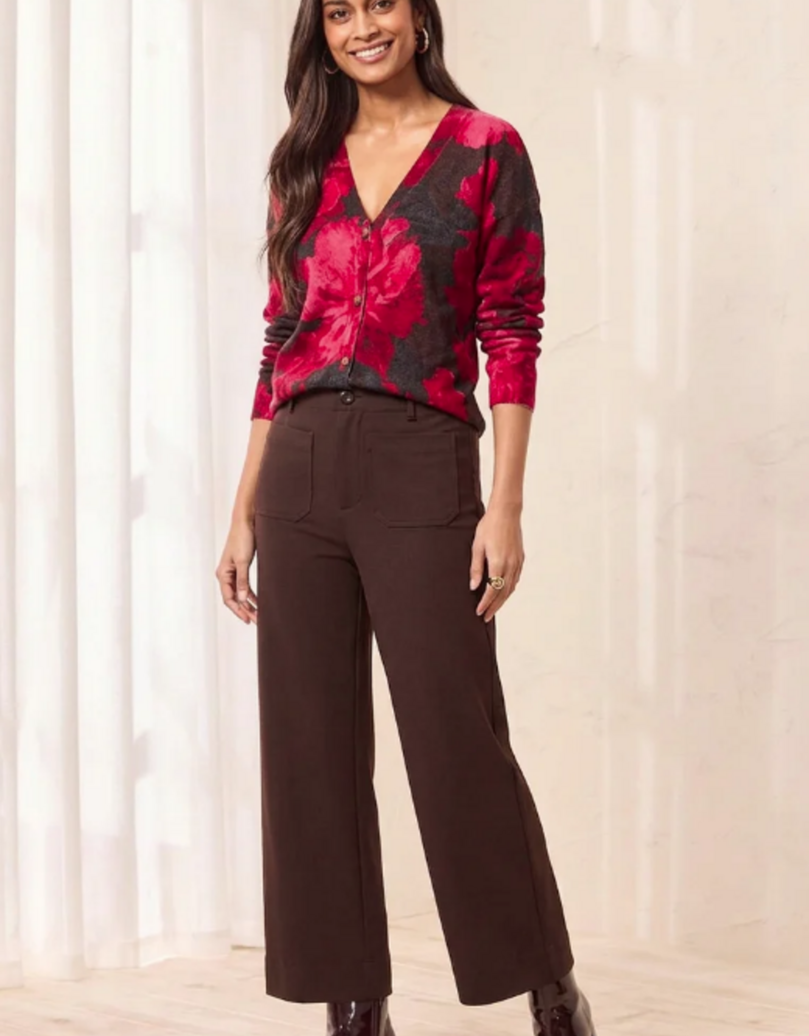 Tribal Tribal 2241o Espresso HR Ponte Wide Leg