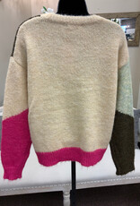 Marble & Me Marble  & Mist Beige Multi Color Print Round Neck Long Sleeve