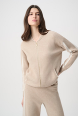 Joseph Ribkoff Joseph Ribkoff Fawn /White Stripe Casual Hip-Length Jacket
