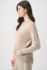 Joseph Ribkoff Joseph Ribkoff Fawn /White Stripe Casual Hip-Length Jacket