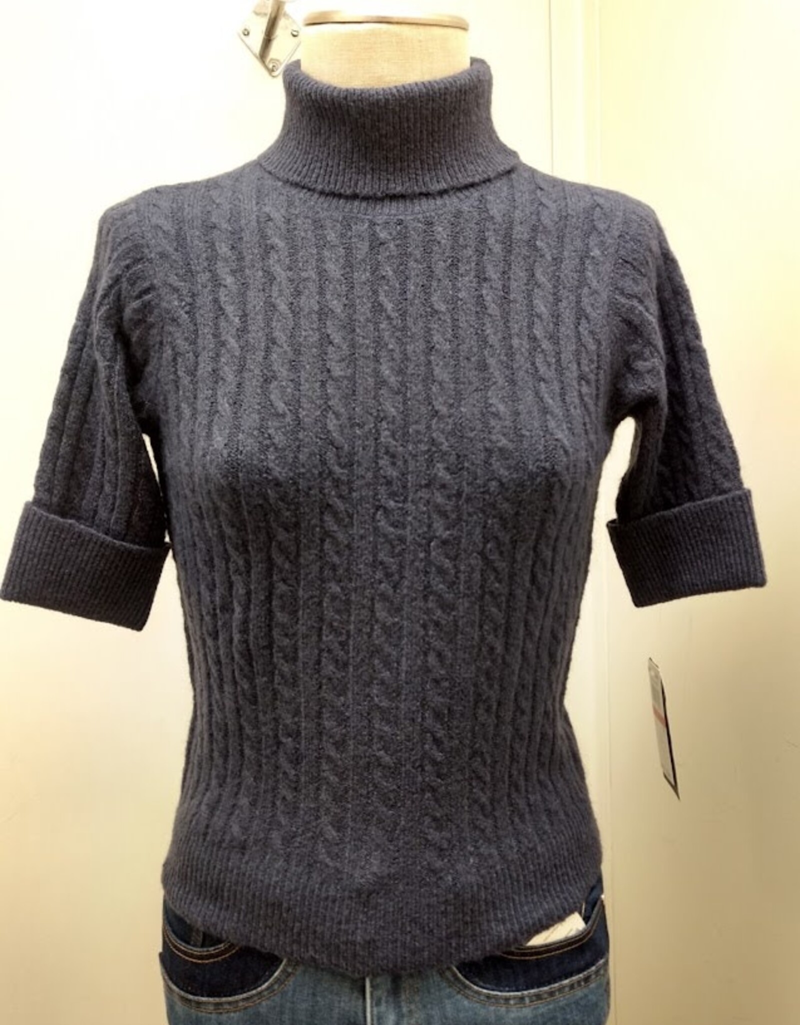 Democracy Democracy Midnight Sapphire Turtle Neck  Petite Sweater