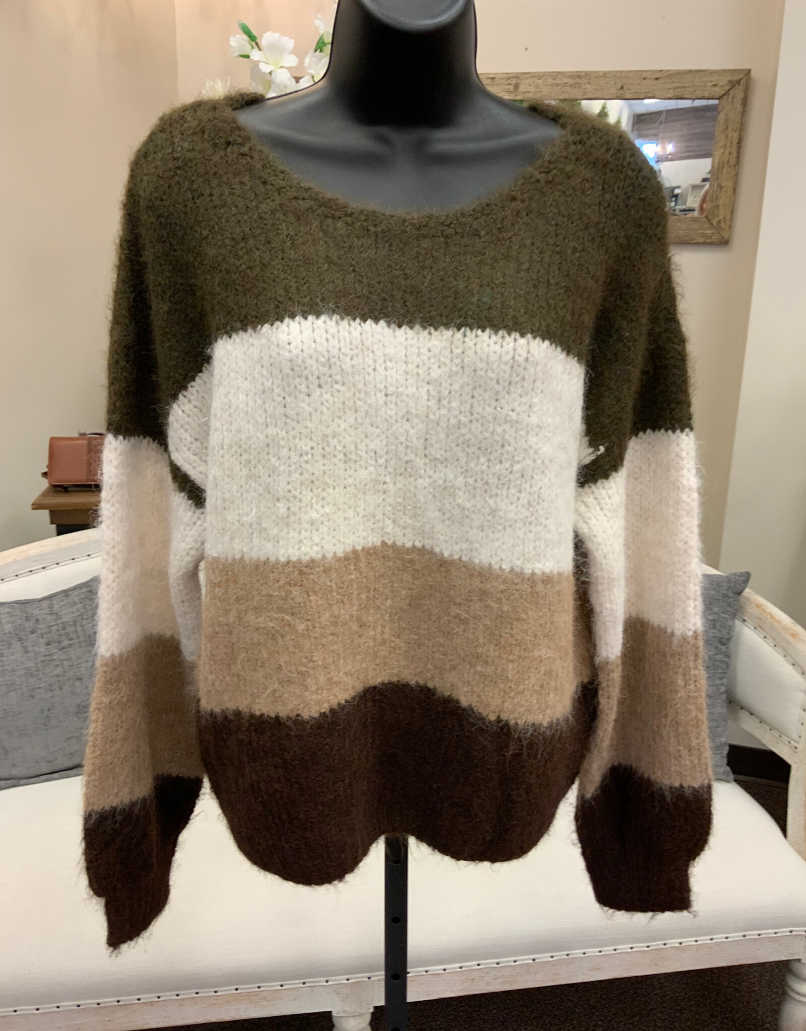 Marble & Me Marble  & Mist Multi Color Sweater