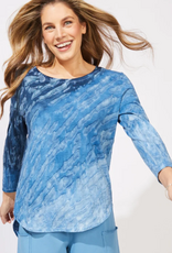 Escape Escape Harbor Mystic Dyed Round Neck Long Sleeve Top