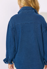 Escape Escape Medium  Color Wash Terry Anywhere Shacket