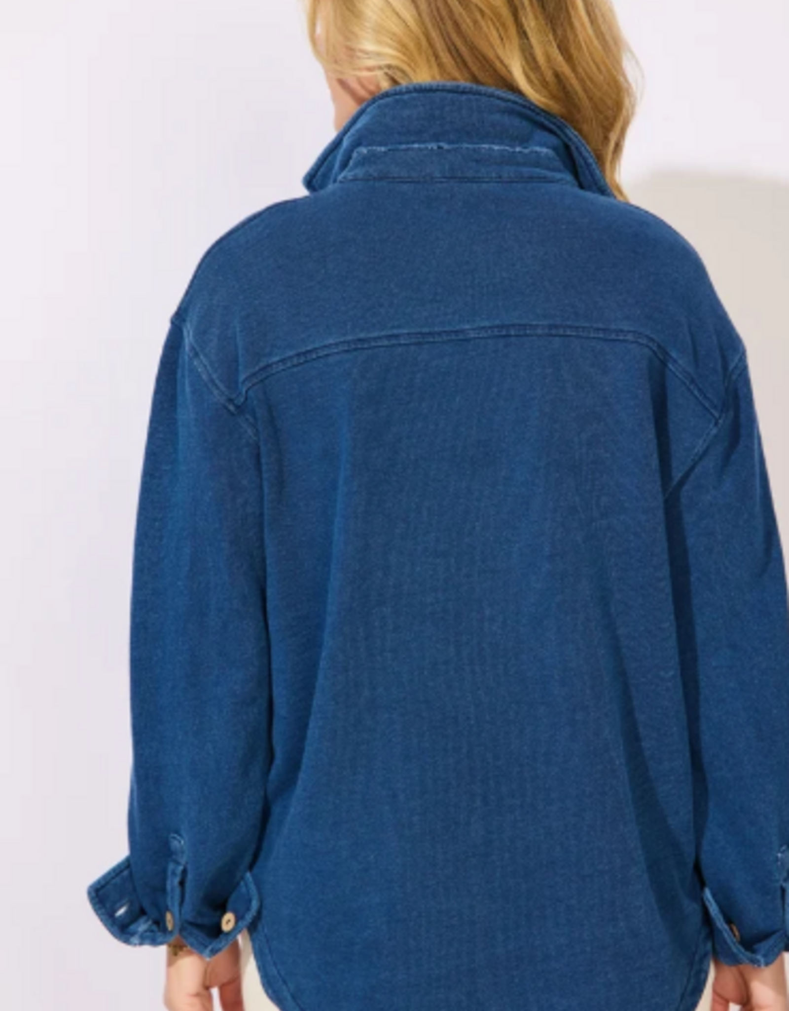 Escape Escape Medium  Color Wash Terry Anywhere Shacket