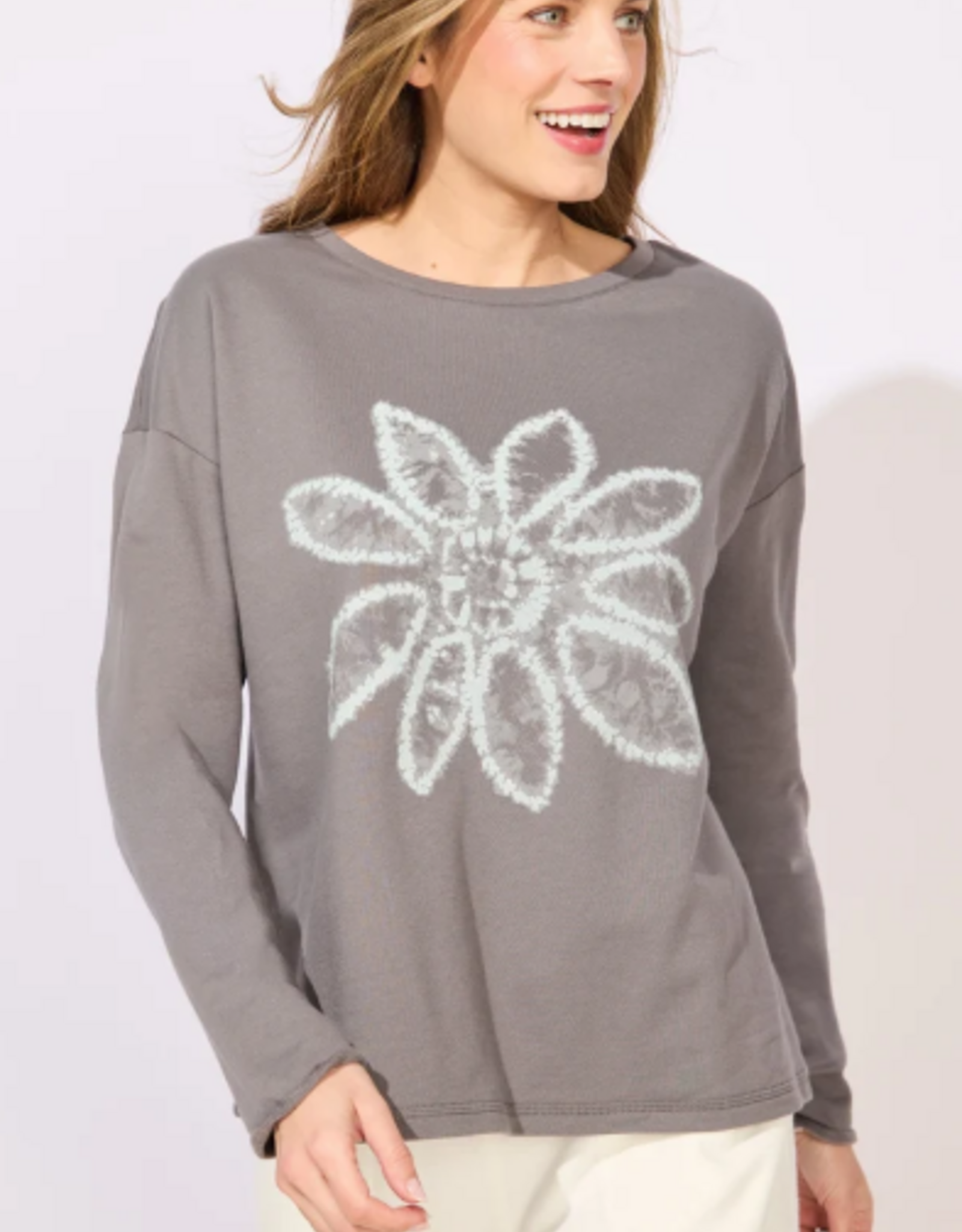 Escape Escape Harbor Destination Fleece Shibori Floral Pullover
