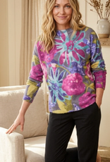 Escape Escape Multi Color Cozy Bloom Roll Neck Sweater